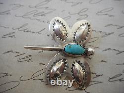 Sterling Silver Oscar Alexius Turquoise Dragonfly Pin Brooch T56R8