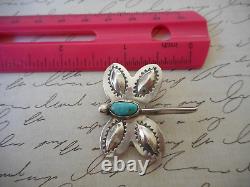 Sterling Silver Oscar Alexius Turquoise Dragonfly Pin Brooch T56R8