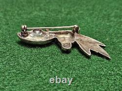 Sterling Silver S. T. C. Pueblo Pottery / Bison Skull Native American Brooch Pin