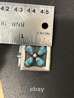Sterling Silver Turquoise Cuff Links Navajo Native American Southwestern 925