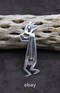 Sterling Silver Turquoise Kokopelli Pin and Pendant