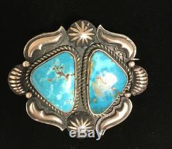 Sterling Silver Turquoise Pin