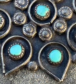 Sterling Silver Turquoise Stone Vintage Brooch Pin Jewelry Native American