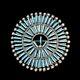 Sterling Silver & Turquoise Zuni Needlepoint Pin/pendant By D. L. Bellson