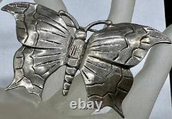 Sterling Silver Vintage Estate Navajo Butterfly Native American Signed Brooch
