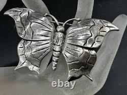 Sterling Silver Vintage Estate Navajo Butterfly Native American Signed Brooch
