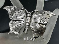 Sterling Silver Vintage Estate Navajo Butterfly Native American Signed Brooch