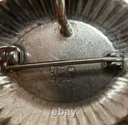 Sterling Silver and Turquoise Pendant Pin