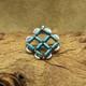 Sterling Silver And Turquoise Zuni Pin/pendant