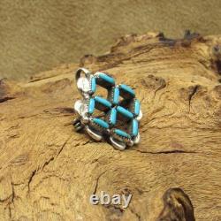 Sterling Silver and Turquoise Zuni Pin/Pendant