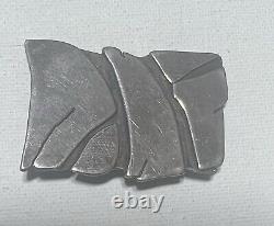 Sterling Silver tested artist native american handmade Brooch pin unsigned solid