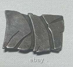 Sterling Silver tested artist native american handmade Brooch pin unsigned solid