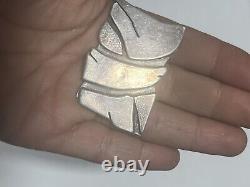 Sterling Silver tested artist native american handmade Brooch pin unsigned solid