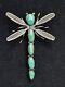 Sterling/turquoise Dragonfly Pin Herbert Ration Navajo