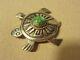 Sterling Turtle Pin/pendant, Carico Lake Turquoise, Navajo, Ervin Hoskie Chee