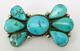 Sterling Silver Ladies Large 2.25 Turquoise Pin Brooch Artisan Made