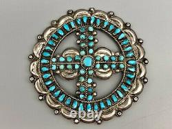 Stunning Large Vintage Turquoise Cluster Pin/Brooch