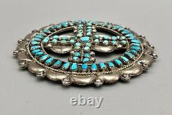 Stunning Large Vintage Turquoise Cluster Pin/Brooch