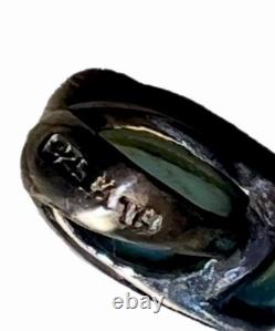 Stunning Vintage Old Navajo Sterling Silver & Turquoise Dragonfly Brooch Pin