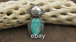 Sunface Kachina Turquoise Pendant/Pin by Bennie Ration