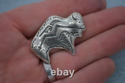 T Singer Silver. 925 Buffalo Bison Pin Brooch Pendant FREE SHIPPING