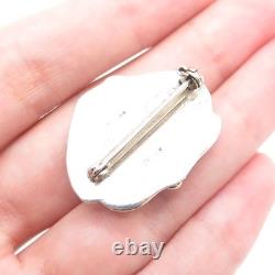TOM TAYLOR NAVAJO Old Pawn Sterling Silver Vintage Turquoise Tribal Pin Brooch