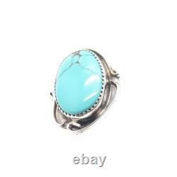 TOM TAYLOR NAVAJO Old Pawn Sterling Silver Vintage Turquoise Tribal Pin Brooch