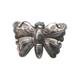 Terrific Vtg Navajo Handmade Sterl Silver Turquoise Stamped Butterfly Brooch Pin