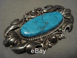 The Best Vintage Navajo Liz Whitman Turquoise Silver Pin