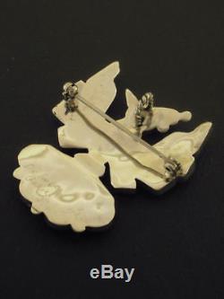 Thunderbird Pin Pendant Sterling Silver Zuni Inlay by Delwin Gasper