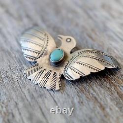 Thunderbird Pin UITA Toadlana Trading Post Native American Turquoise Old Pawn