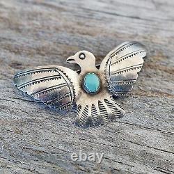 Thunderbird Pin UITA Toadlana Trading Post Native American Turquoise Old Pawn