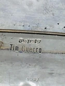Tim Guerro Vintage Navajo Native American Sterling Silver Hand Made Ornate Pin