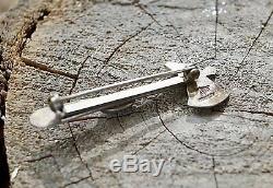 Tomahawk Pin Bell Trading Post Thunderbird Sterling Silver Turquoise Route 66