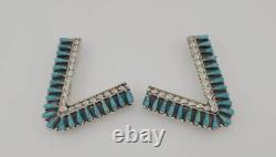 Tommy Lowe Navajo. 925 Petit Point Turquoise Collar Pins