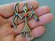 Turquoise Coral Sterling Silver Native American Indian Bow & Arrow Pin Brooch