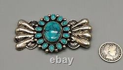 Turquoise & Sterling Silver Brooch by Mike Platero