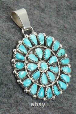 Turquoise & Sterling Silver Pendant Eunise Wilson