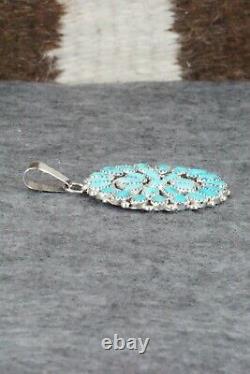 Turquoise & Sterling Silver Pendant Eunise Wilson