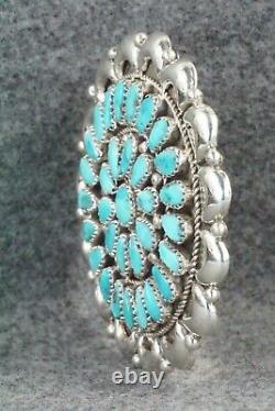 Turquoise & Sterling Silver Pendant/Pin Eunise Wilson
