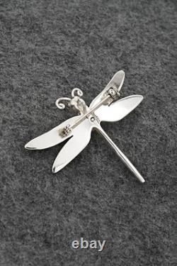 Turquoise & Sterling Silver Pendant/Pin Lee Charley
