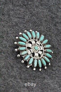 Turquoise & Sterling Silver Pendant/Pin Nathaniel Nez