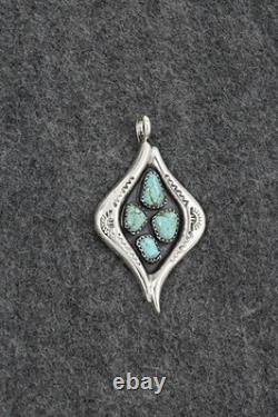 Turquoise & Sterling Silver Pendant Wilbur Iule