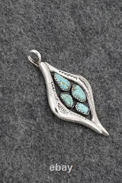 Turquoise & Sterling Silver Pendant Wilbur Iule