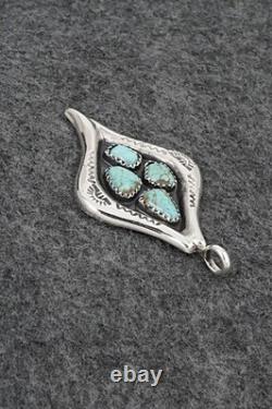 Turquoise & Sterling Silver Pendant Wilbur Iule