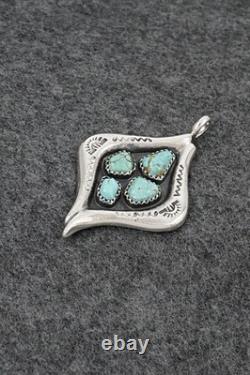 Turquoise & Sterling Silver Pendant Wilbur Iule
