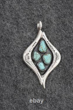 Turquoise & Sterling Silver Pendant Wilbur Iule