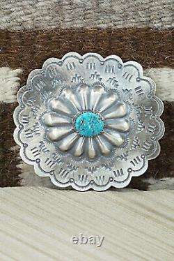 Turquoise & Sterling Silver Pin Dale Morgan