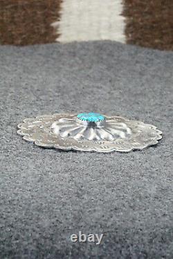 Turquoise & Sterling Silver Pin Dale Morgan