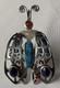 Unique Vintage Native American Sterling Silver Turquoise Lapis Coral Bug Brooch